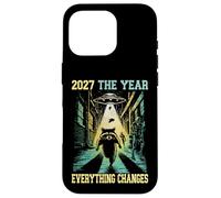 2027 The Year Everything Changes Racoon Alien Zombie Humor Case for iPhone 16 Pro