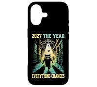 2027 The Year Everything Changes Racoon Alien Zombie Humor Case for iPhone 17