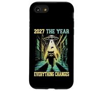 2027 The Year Everything Changes Racoon Alien Zombie Humor Case for iPhone SE (2020) / 7/8