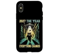 2027 The Year Everything Changes Racoon Alien Zombie Humor Case for iPhone X/XS