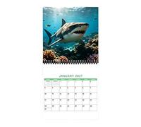 2027 Thick Monthly Calendar with Shark Daily Weekly Planner