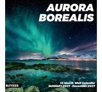 2027 Wall Calendar Aurora Borealis | Hangable Planning Calendars | Home & Office Organizer, 12" x 24" (Open)
