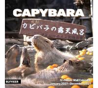 2027 Wall Calendar,Capybara Calendar 2027, Monthly Wall Calendar, 12" x 24" Open,Family Planner Calendar Organizer with Funny Capybara Images