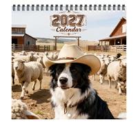 2027 Wall Calendar Cute Monthly Paper Dog Wall Art Planner