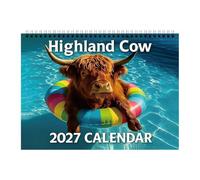 2027 Wall Calendar - Funny Cow Planner, Large Blocks Calendar | 2027 Wall Calendar, Rustic Country Monthly Calendar, Funny Cow Planner for Home Office Living Room Bedroom Farmhouse