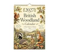 2027 Wall Calendar, Vintage Forest Monthly Planner, Spiral Bound, A4 Size | Nature Scene Appointment Organizer, Easy Monthly Pages, Family Schedule Tracker For Home Kitchen Office Classroom