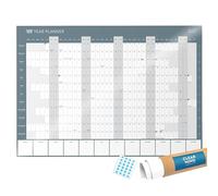 2027 Wall Planner A1 84.1 x 59.4 cm Large Laminated 2026 Year Wall Planner Calendar with UK Bank Holidays, Dry Wipe Annual Wall Chart for Home, Office and Students