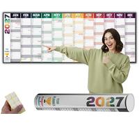 2027 Wall Planner Extra Wide Size (120 x 42 cm) by planners4winners | Yearly Wall Chart Runs Jan' 27 to Dec’ 27 | Non Laminated, ROLLED DELIVERY (Year 2027, NOT 2026!!)