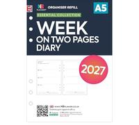 2027 Week on Two Pages Diary Refill Compatible with Filofax A5 size