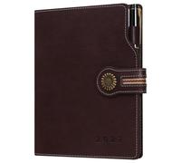 2027 Weekly Diary A5 Week to View - Burgundy Elegant Planner with Strap Closure, Hardcover Diary, 100gsm Paper, Pocket & Pen Holder