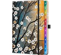 2027 Weekly Diary A5 Week to View - Golden Floral Branches Luxury Aesthetic Planner, Hardcover Diary with Tabs, 100gsm Paper, Pocket & Pen Holder - Gift Diary