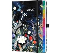 2027 Weekly Diary A5 Week to View - Milky Way Butterfly Dream Aesthetic Planner, Hardcover Diary with Tabs, 100gsm Paper, Pocket & Pen Holder - Weekly Organiser
