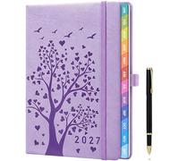 2027 Weekly Diary A5 - Week-to-View Planner with Elastic Closure, Pen Loop & Inner Pocket, 100 GSM Paper, Weekly Planner for Work, Appointments & Personal Organisation, Light Purple