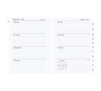 2027 Weekly Diary Refill A5 Size, Weekly Planner Inserts from January to December, Week on Two Pages with Monthly Tabs, Compatible with Filofax A5 organiser, 21 x 14.8 cm