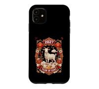 2027 Year of Goat Chinese Zodiac Lanterns & Flowers Case for iPhone 11