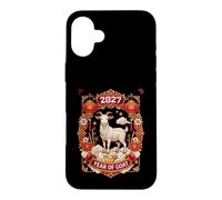 2027 Year of Goat Chinese Zodiac Lanterns & Flowers Case for iPhone 16 Plus