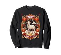 2027 Year of Goat Chinese Zodiac Lanterns & Flowers Sweatshirt