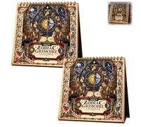 2027 Zodiac Grimoire Desk Calendar, Medieval Zodiac Illustrated Flip (2 pcs)
