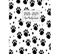 2028-2029 Monthly Calendar: 2 Year from Jan 2028 to Dec 2029 with Holidays, Inspirational Quotes, Password Logs & Notes Pages / Paw Dog Design