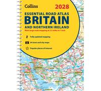 2028 Collins Essential Road Atlas Britain and Northern Ireland : A4 Spiral