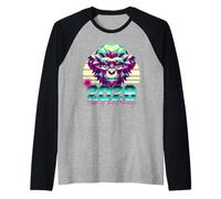 2028 Year of The Monkey 80s Retro Vaporwave Chinese Zodiac Raglan Baseball Tee