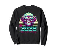 2028 Year of the Monkey 80s Retro Vaporwave Chinese Zodiac Sweatshirt