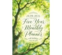 2029-2033 Five Year Monthly Planner with holidays: 6x9 Pocket Size 5-Year Calendar January 2029 - December 2033, Green Tree Leaves Nature Cover, ... US Holidays, Password Tracker & Contact List