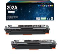 202A Black Toner Cartridge Replacement for HP 202A CF500A Works with Color LaserJet Pro M254dw; Color LaserJet Pro MFP M281cdw, M281fdw Printer Ink (2-Pack )