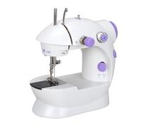 202A Household Mini Electric Sewing Machine, Double Thread 2-Speed with Foot Pedal Lightweight Portable for Beginners