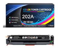 202A Toner Cartridge Compatible for HP CF500A CF501A CF502A CF503A High Yield for Color LaserJet Pro MFP M281fdw M281cdw M281fdn M254dw M254dn M254nw M280nw Printers,Black-1pack