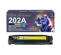 202A Toner Cartridge For HP LaserJet Pro M254dw M254nw M280nw M281fdw M281fdn Printers, 1400-1500 Pages High-Yield Ink Cartridge Replacement CF500A CF501A CF502A CF503A,Yellow-1 Set