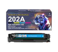 202A Toner Cartridge For HP LaserJet Pro M254dw M254nw M280nw M281fdw M281fdn Printers, 1400-1500 Pages High-Yield Ink Cartridge Replacement CF500A CF501A CF502A CF503A,Cyan-1 Set