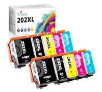 202XL Compatible printer cartridges Replacement for Epson 202 202XL Ink cartridges Multipack Work for Epson Expression Premium XP-6000 XP-6005 XP-6100 XP-6105 (10-Pack)