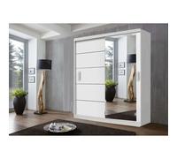 (203 cm, White) Lyon 2 and 3 Door Sliding Mirror Wardrobe