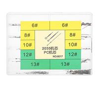 2035 Movement Luminous Watch Hands Convenient 25 Pcs Replacement Watch Hands for Easy Carry Plastic Box Black + Silver