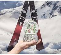 20357 Snow Globe Music Christmas Skier Width 10 cm | Width: 10 cm, height: 13 cm, base landscape antique silver with music, shaking ball Christmas decoration