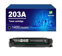 203A CF540A CF541A CF542A CF543A Toner Cartridge Compatible For HP LaserJet Pro M254dw M254nw M280nw M281fdw M281fdn Printer,Black-1 Pack