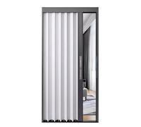 203cm Tall Accordion Folding Door Space Saving Bi Folding Internal Aluminum Door with Lock & Key Retractable Sliding Barn Door (Gray Frame 42x80in/106x203cm)