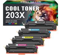 Cool Toner Compatible Toner Cartridge Replacement for HP 203X 203A CF540A CF540X Color Laserjet Pro MFP M281fdw M254dw M281fdn M281cdw M280nw M254nw M254dn M281 M254 (Black Cyan Yellow Magenta, 4Pack)