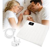 203x99cm Grounding Sheet Larger Size Grounding Bed Sheet Silver Fibre Organic Cotton Grounding Mat Earthing UK for Improved Sleep Reduced Anxiety Inflammation Healthy Earth Energy Mat, White