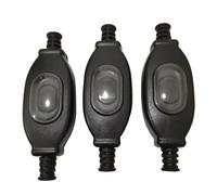 204 2A Waterproof In-line Light Switches On Line Foot Pedal Pushbutton Push Button Switches for Lamps, 2-Pack IDGTTLDF(Black-Long)