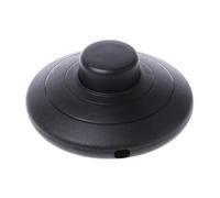 204 2A Waterproof In-line Light Switches On Line Foot Pedal Pushbutton Push Button Switches for Lamps, 2-Pack IDGTTLDF(Black- Round)