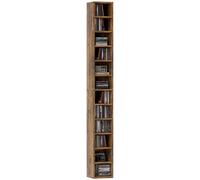 204 CD DVD Storage Tower 12 Tier Media Bookcase Shelf Rack Black Organiser Unit