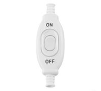 204 Series IP65 In-Line Switch Double Waterproof Dustproof Push Button Control Switch with Silver Contact for Bathroom Outdoor Appliances Lamp Transformer 250V 3A(White 6mm)