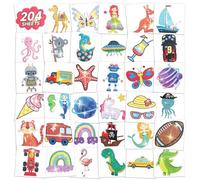 204 Sheets Glitter Tattoos for Kids Individually Wrapped Kids Temporary Tattoos for Girls Boys Glitter Fake Tattoos Stickers for Party Favors Birthday Supplies