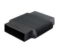 204 x 60mm Universal Connector Flat Channel Duct 300mm Length Adjustable Black