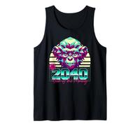 2040 Year of The Monkey 80s Retro Vaporwave Chinese Zodiac Tank Top