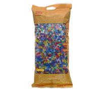 Hama Perlen 205-54 Iron-on Beads Bag with Approx. 6,000 Colourful midi Craft Beads with Diameter 5 mm in Transparent Glitter Mix, Creative Craft Fun for Young and Old