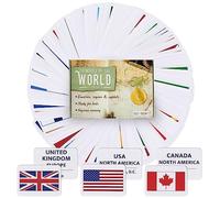 205 Countries of The World Flags Flash Cards for Kids, Country, Continent, Capitals, Geography, Education (2.5 x 3.5 in)