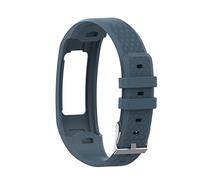 205 mm Replacement Watch Band Straps,Hongtianyuan Classic Soft Silicone with Metal Clasp Buckle Replacement Band Case Holder for Garmin Vivofit 1,for Garmin Vivofit 2 Activity Tracker, (No Tracker) (Rock blue)